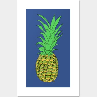 Cartoon pineapple Posters and Art